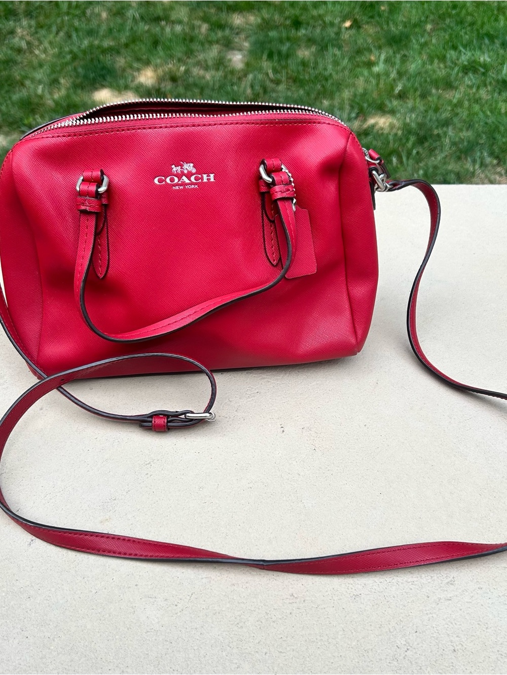 Coach Peyton Bennett Mini Red Crossbody Bag